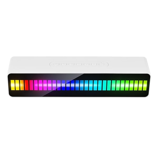 M8 LED Beads Rhythm Light BT hangszóró kettős kürttel Színes hangérzékeny zenei atmoszféra fény hangdoboz