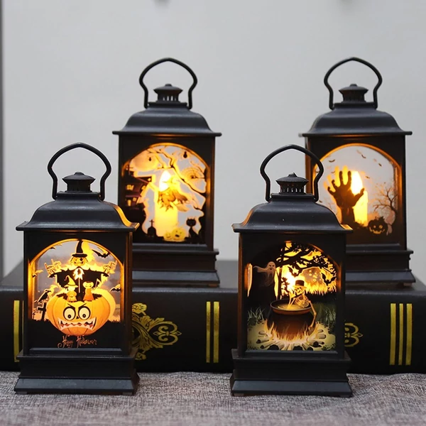 Halloween átlátszó lámpás éjszakai dekoráció - Minta 6