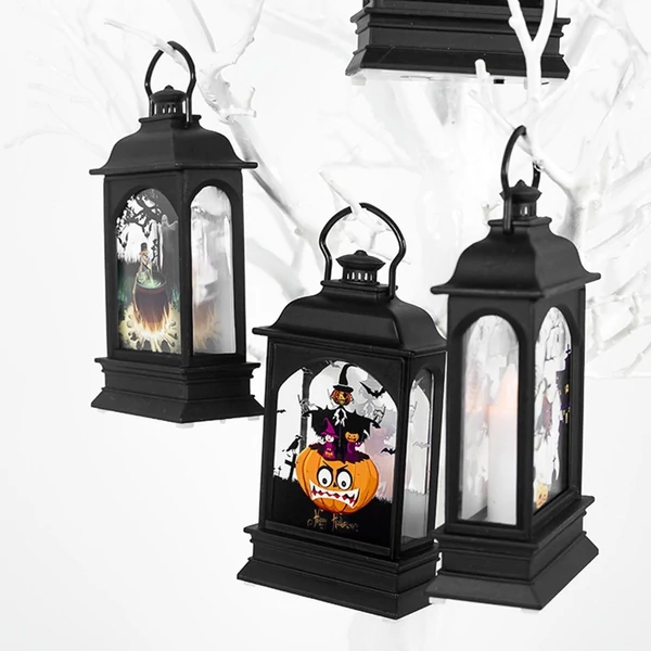 Halloween átlátszó lámpás éjszakai dekoráció - Minta 1