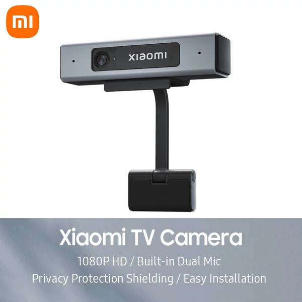 Xiaomi Mi TV Camera 1080P HD webkamera kettős zajcsökkentő mikrofonnal és adatvédelmi borítással és háromszoros telepítés elleni védelemmel rendelkező TV asztali kamerával