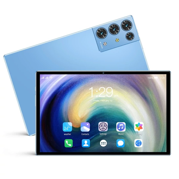 10,1 hüvelykes táblagép 8 GB + 256 GB 5G 10 magos MTK6797 128 GB bővíthető memória BT5.0 7000 mAh - Kék