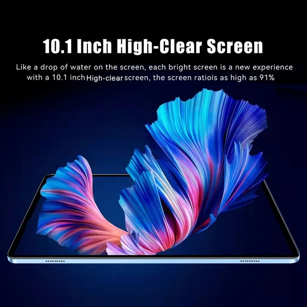 10,1 hüvelykes táblagép 8 GB + 256 GB 5G 10 magos MTK6797 128 GB bővíthető memória BT5.0 7000 mAh - Kék