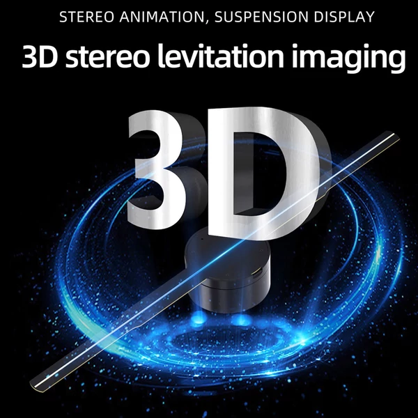 3D hologram projektor reklám kijelző ventilátor falra szerelhető lejátszó