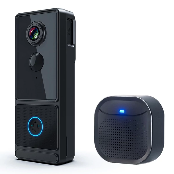 Vezeték nélküli intelligens video csengő kamera 1080P HD éjszakai látás felhő tároló IP65 vízálló támogató alkalmazás távirányító