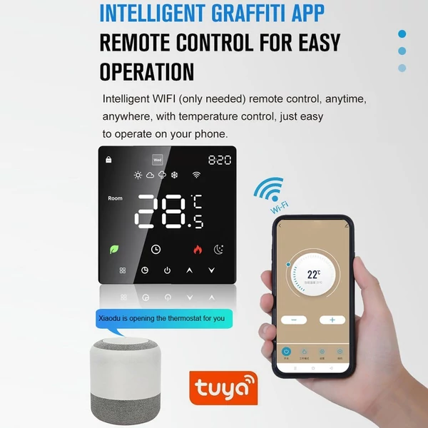 LCD kijelző intelligens hőmérséklet-szabályozó elektromos vízmelegítő készülék termosztát heti programozható funkcióval