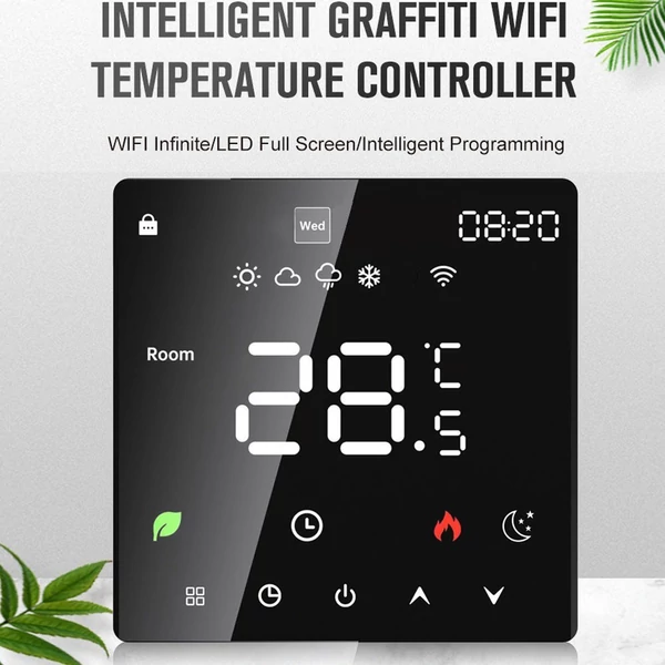 LCD kijelző intelligens hőmérséklet-szabályozó elektromos fűtés termosztát heti programozható funkcióval