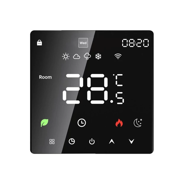 LCD kijelző intelligens hőmérséklet-szabályozó elektromos fűtés termosztát heti programozható funkcióval
