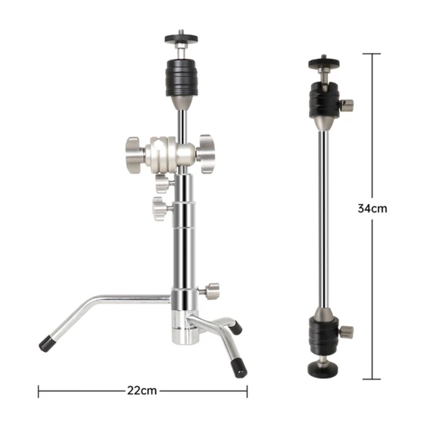 Andoer Mini C-Stand 20,8 hüvelykes asztali telefon állvány