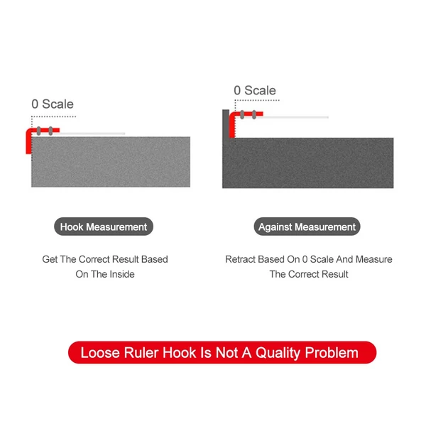 Nagy pontosságú mérőszalag, fluoreszkáló színes kétoldalas vonalzó átlátszó burkolatú, fém tengelyskálával, zuhanás- és kopásálló - 5m x 19mm