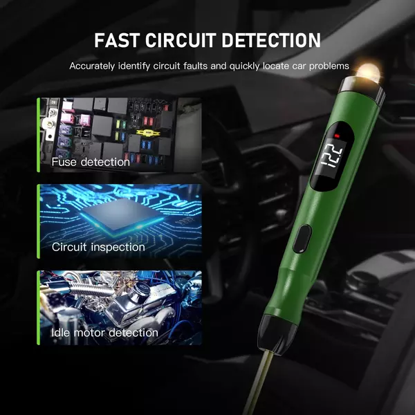 TopDiag P50 autó áramkör teszter LCD kijelző feszültségmérés