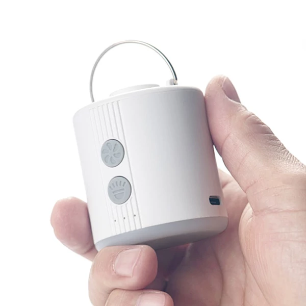 TOMSHOO hordozható elektromos légszivattyú LED-es fénnyel, újratölthető mini felfújóval úszógyűrűhöz, úszómedencéhez légágy, vákuumtároló táska