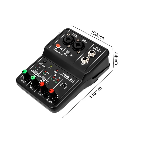 Q12 Audio Interface Professzionális rögzítő hangkártya