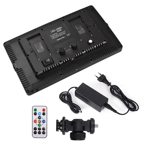 50 W-os kétszínű RGB Photography Light LED fénypanel fém Barndoors távirányítóval