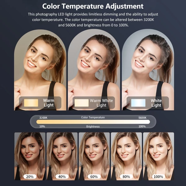 50 W-os kétszínű RGB Photography Light LED fénypanel fém Barndoors távirányítóval