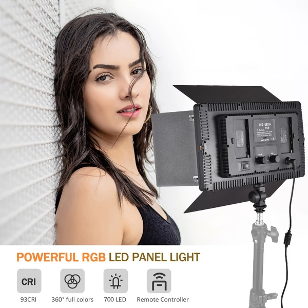 50 W-os kétszínű RGB Photography Light LED fénypanel fém Barndoors távirányítóval