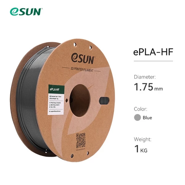 eSUN PLA filament, 1,75 mm-es 1 kg-os orsó, továbbfejlesztett PLA 3D gyors nyomtatási anyag - Szürke