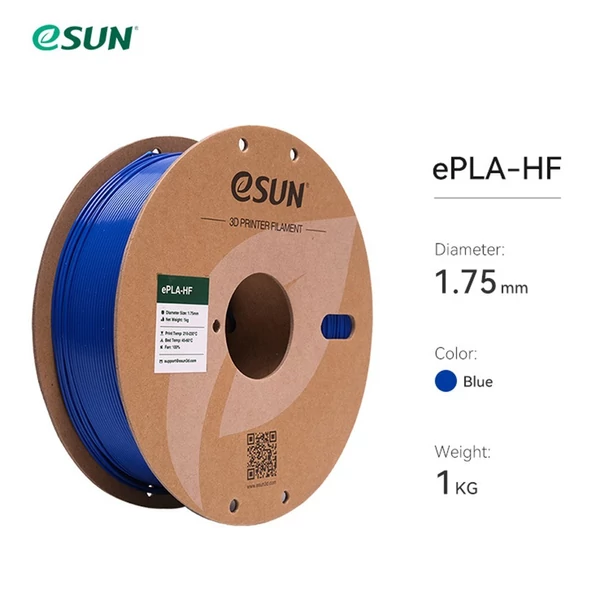 eSUN PLA filament, 1,75 mm-es 1 kg-os orsó, továbbfejlesztett PLA 3D gyors nyomtatási anyag - Kék