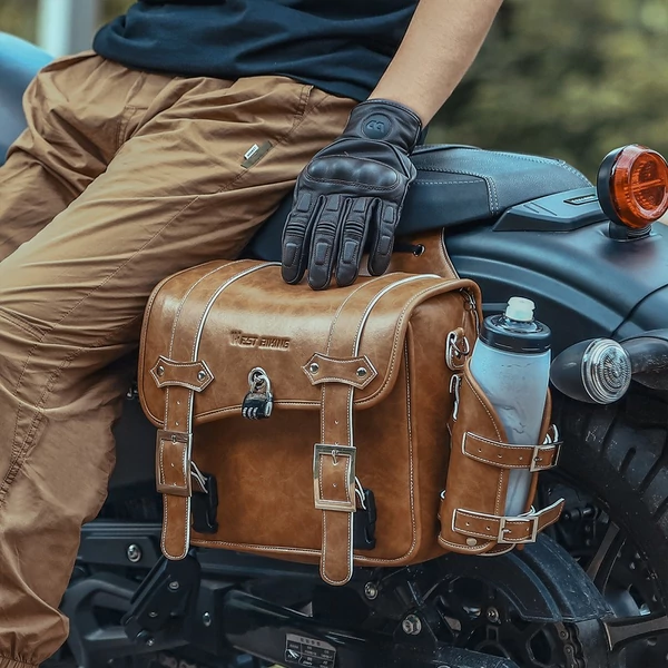 Retro motorkerékpár hátsó ülés nagy kapacitású táska - Keki