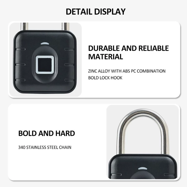 Smart Lock Intelligens lakat csomagtartó ajtókhoz CR2032 gombcellás tápegységgel (ujjlenyomat-zár)