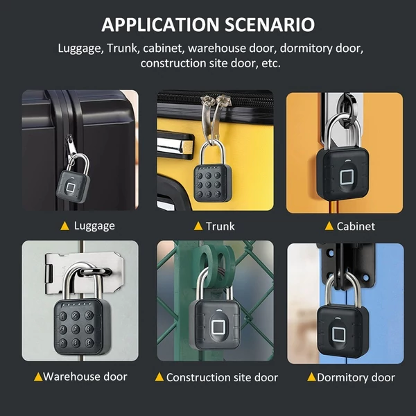 Smart Lock Intelligens lakat csomagtartó ajtókhoz CR2032 gombcellás tápegységgel (ujjlenyomat-zár)