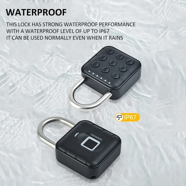 Smart Lock Intelligens lakat csomagtartó ajtókhoz CR2032 gombcellás tápegységgel (ujjlenyomat-zár)