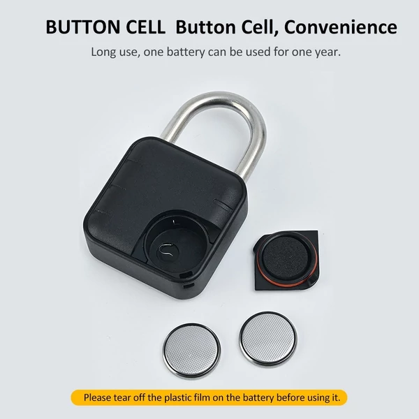 Smart Lock Intelligens lakat csomagtartó ajtókhoz CR2032 gombcellás tápegységgel (ujjlenyomat-zár)
