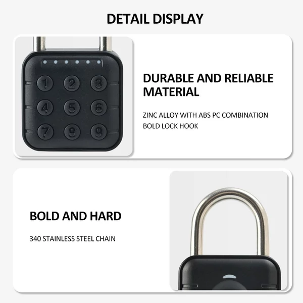 Smart Lock Intelligens lakat csomagtartó ajtókhoz CR2032 gombcellás tápegységgel (jelszó-zár)