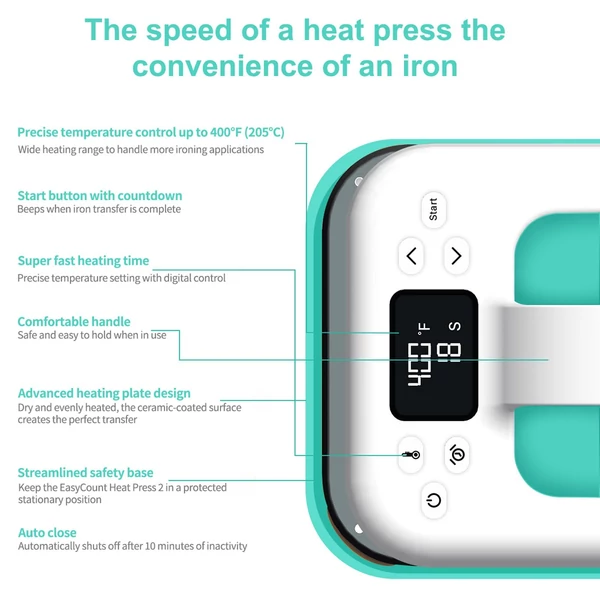 Coolinbo HP6 kézi mini hőprésgép 7x5 hüvelykes szigetelt csúszásgátló alappal