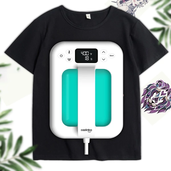 Coolinbo HP6 kézi mini hőprésgép 7x5 hüvelykes szigetelt csúszásgátló alappal