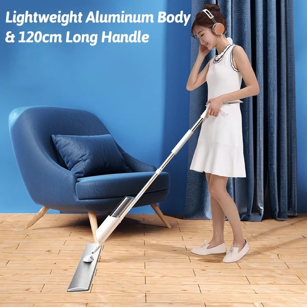 Spray Mop padlótisztításhoz 360 fokos centrifugálás nedves száraz porfelmosó 270 ml-es újratölthető vizes palackkal 2 mosható párna 1 súroló permetező mikroszálas keményfához, csempéhez, padlóhoz - Stílus 1