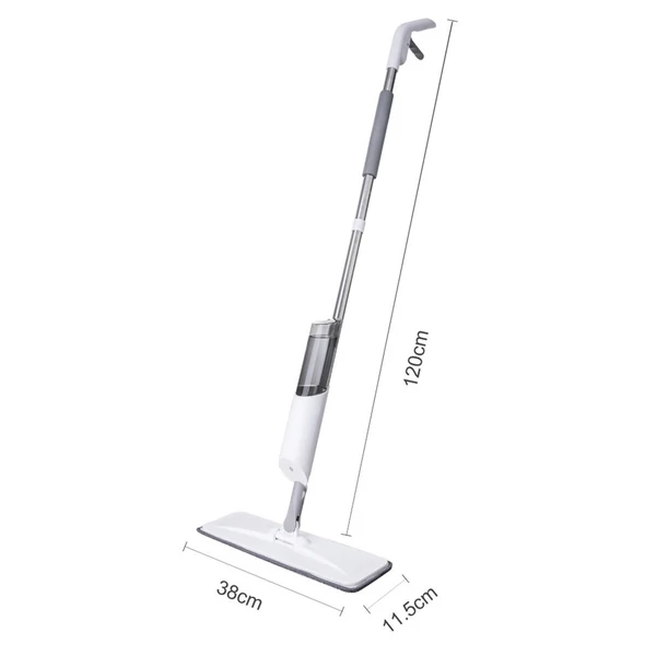 Spray Mop padlótisztításhoz 360 fokos centrifugálás nedves száraz porfelmosó 270 ml-es újratölthető vizes palackkal 2 mosható párna 1 súroló permetező mikroszálas keményfához, csempéhez, padlóhoz - Stílus 1