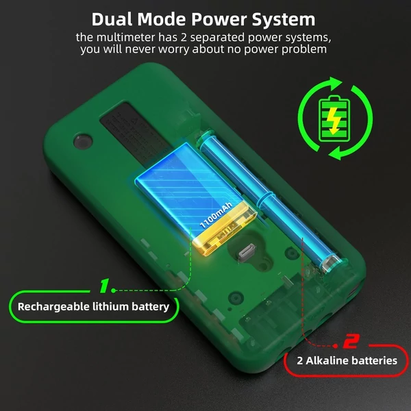 BSIDE 4 az 1-ben digitális multiméter infravörös hőmérő elektromos teszttoll áramkör elemző érzékelő 3,5 hüvelykes LCD színes kijelző - Piros