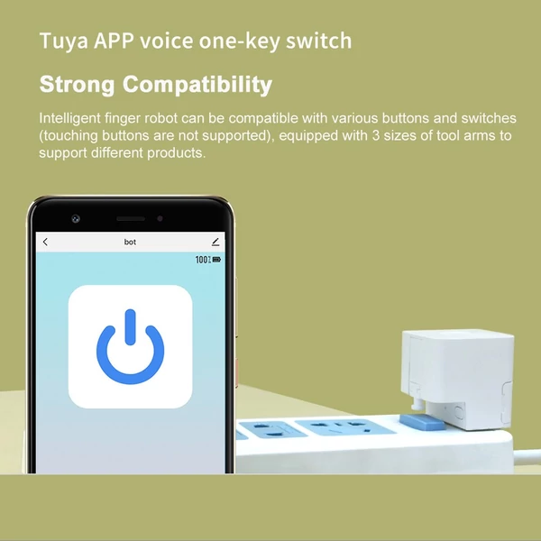 Tuya BT Fingerbot intelligens ujjrobot vezeték nélküli kapcsológomb APP hangvezérléssel, Alexa Google Home kompatibilis