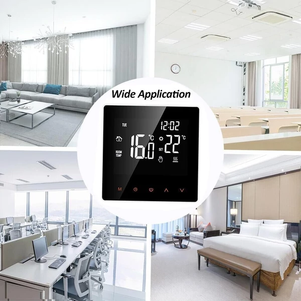 WIFI intelligens fűtési termosztát digitális hőmérséklet-szabályozó LCD kijelző APP vezérlés (vízmelegítés)