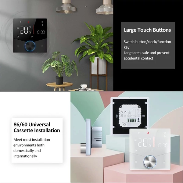 WIFI intelligens fűtési termosztát digitális hőmérséklet-szabályozó LCD kijelző APP vezérlés (elektromos fűtés)