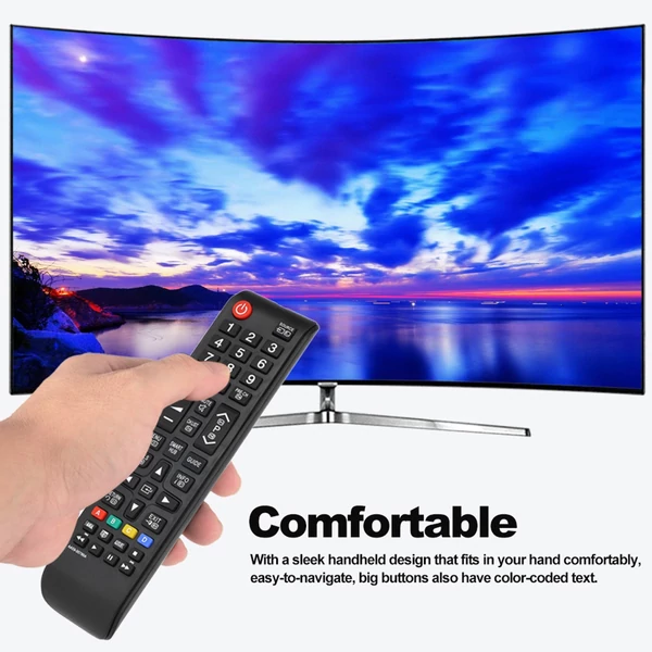 Univerzális TV távirányító vezeték nélküli intelligens vezérlő tartozék Samsung HDTV LED Smart Digital TV-hez - Fekete