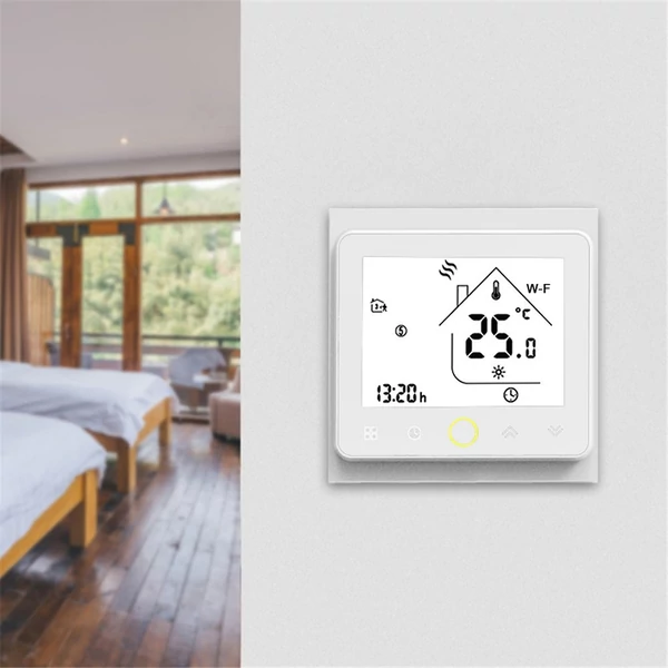 Tuya ZigBee3.0 intelligens termosztát 5A heti programozható hőmérséklet-szabályozó APP Hangvezérlés kompatibilis az Alexa/Google Home rendszerrel padlófűtéshez