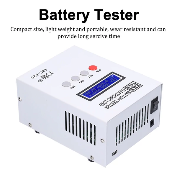 EBC-A20 akkumulátortesztelő 30 V 20 A 85 W lítium ólom-savas akkumulátor, kapacitást vizsgáló eszköz 5A újratöltés 20A kisütés támogatás PC online szoftvervezérlés (A20+tesztkábel+USB-TTL soros kábel+19V4A tápegység)