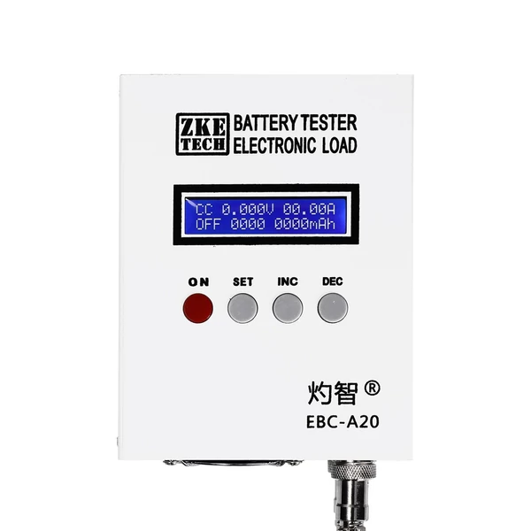 EBC-A20 akkumulátortesztelő 30 V 20 A 85 W lítium ólom-savas akkumulátor, kapacitást vizsgáló eszköz 5A újratöltés 20A kisütés támogatás PC online szoftvervezérlés (A20+tesztkábel+USB-TTL soros kábel+19V4A tápegység)