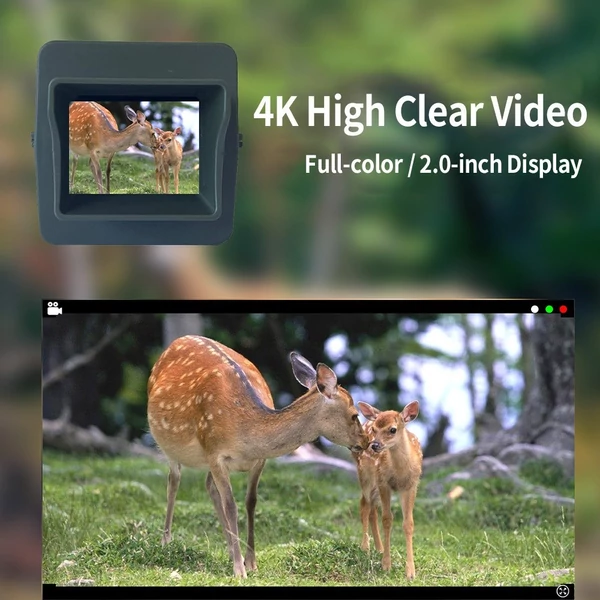 4K éjjellátó kamera monokuláris kültéri digitális teleszkóp infravörös vadászat éjjellátó 5X digitális zoom - Katonai zöld