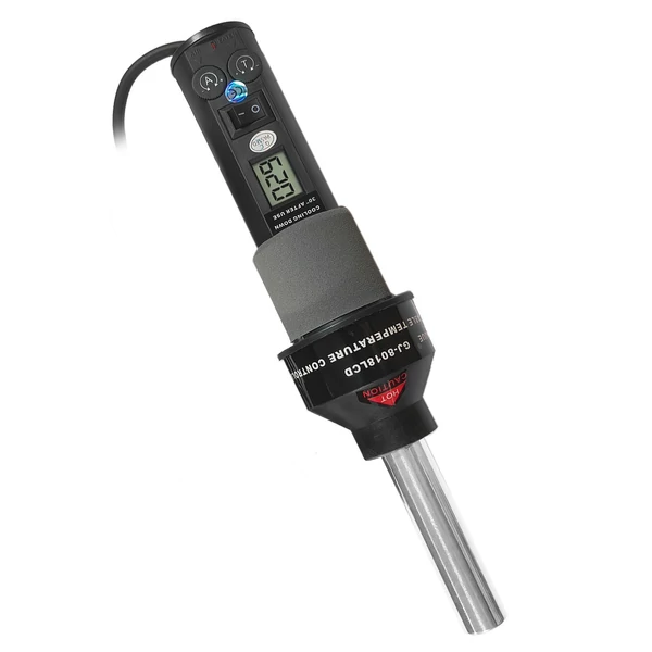 450 W-os hordozható hőmérséklet-szabályozott forrasztó hőlevegő gép 450 ℃ Utándolgozó állomás SMD kiforrasztó szerszám fúvókákkal LCD digitális kijelzős légáramlás szabályozás