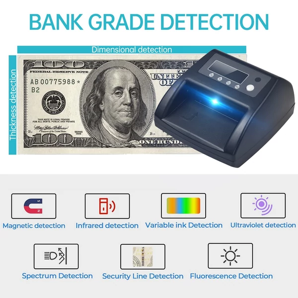 Mini UV hamis számladetektor EUR/USD/GBP pénzszámláló