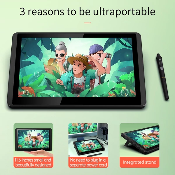 Bisofice 11,6 hüvelykes 12HD-A H-IPS LCD grafikus rajztábla