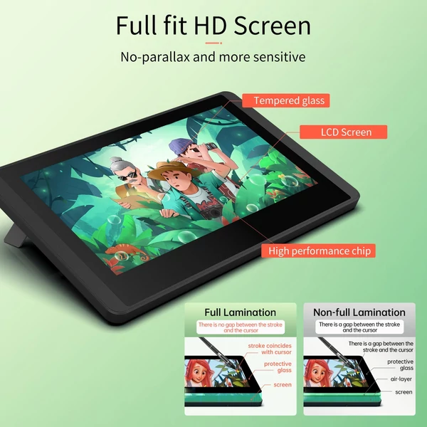 Bisofice 11,6 hüvelykes 12HD-A H-IPS LCD grafikus rajztábla