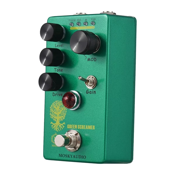 MOSKYAudio Booster/Overdrive gitár effekt pedál - GREEN SCREAMER