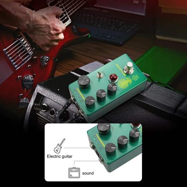 MOSKYAudio Booster/Overdrive gitár effekt pedál - GREEN SCREAMER