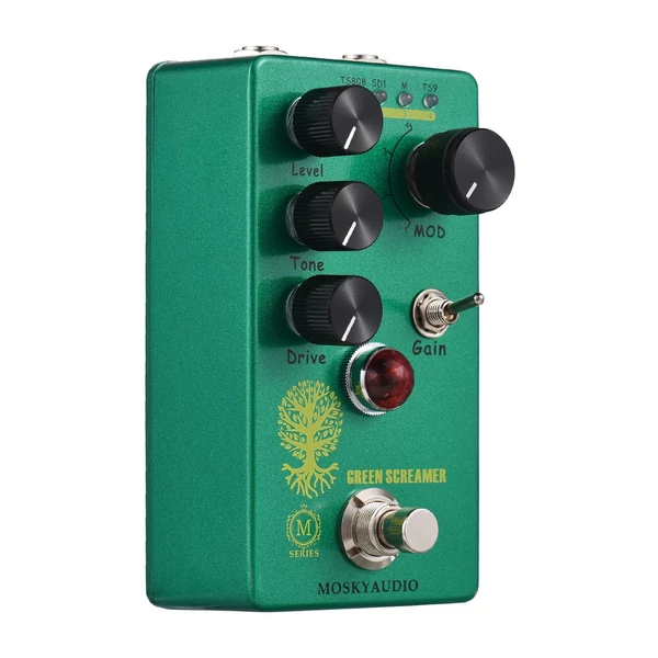 MOSKYAudio Booster/Overdrive gitár effekt pedál - GREEN SCREAMER