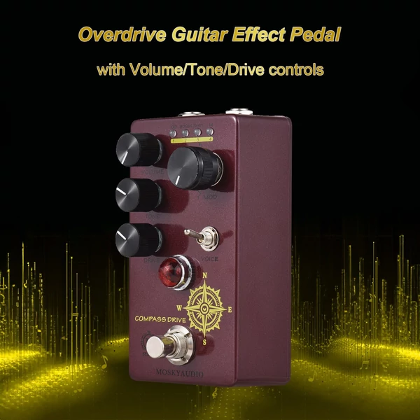 MOSKYAudio Overdrive gitár effekt pedál - COMPASS DRIVE
