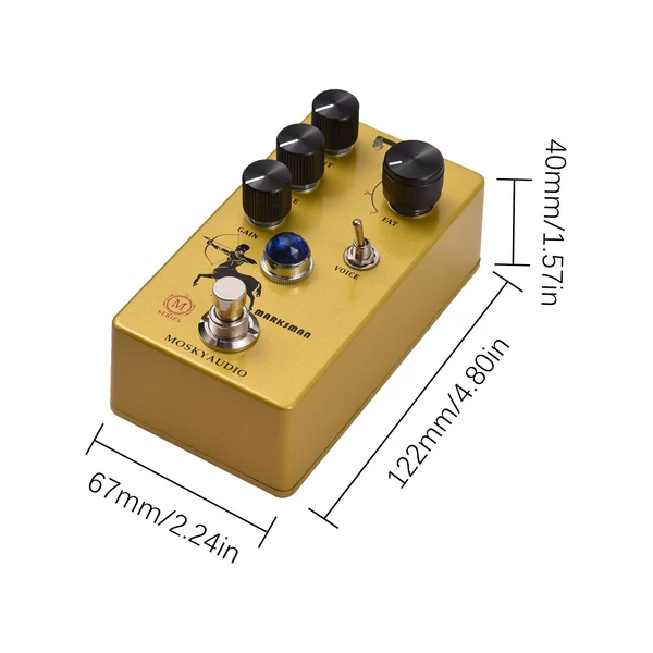 MOSKYAudio Overdrive/Előerősítő/Booster gitár effekt pedál - MARKSMAN