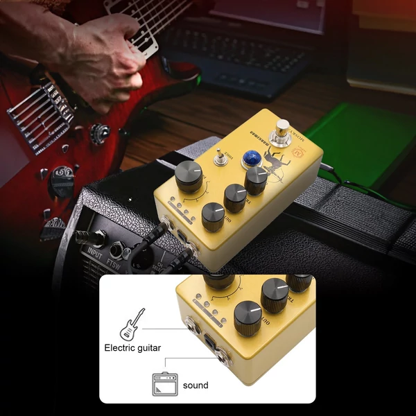 MOSKYAudio Overdrive/Előerősítő/Booster gitár effekt pedál - MARKSMAN